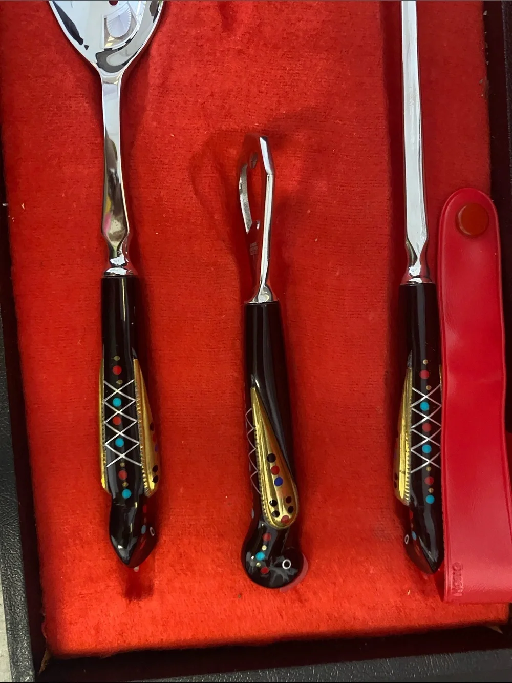 Late 20th Century S&s Haddad Family Authentic Jezzine Bar Serving Set